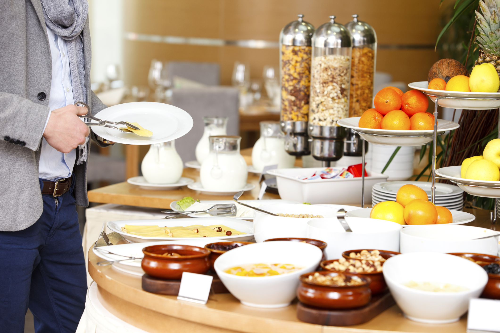 Das Frühstücksbuffet im Hotel